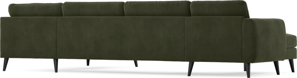 Bridge - 3-sits soffa med schäslong vänster och divan höger - Grön