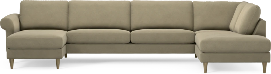 Bridge - 3-sits soffa med schäslong vänster och divan höger - Beige