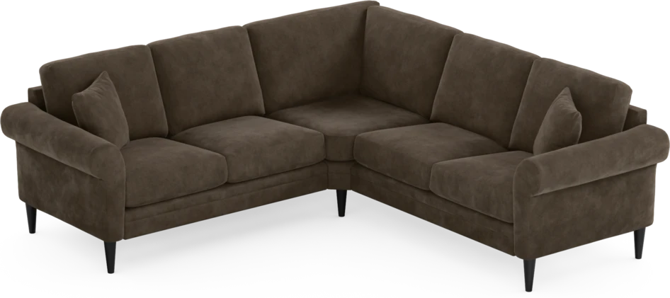 Eden - Hörnsoffa, 2+2-sits - Brun