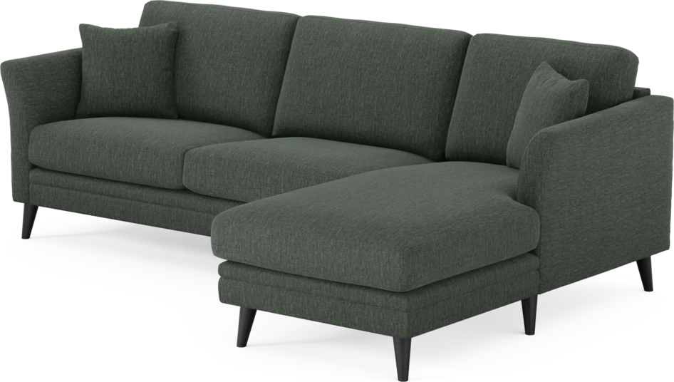 Eden - 2,5-sits soffa med schäslong - Grön