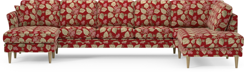 Eden - 3-sits soffa med schäslong vänster och divan höger - Flerfärgad