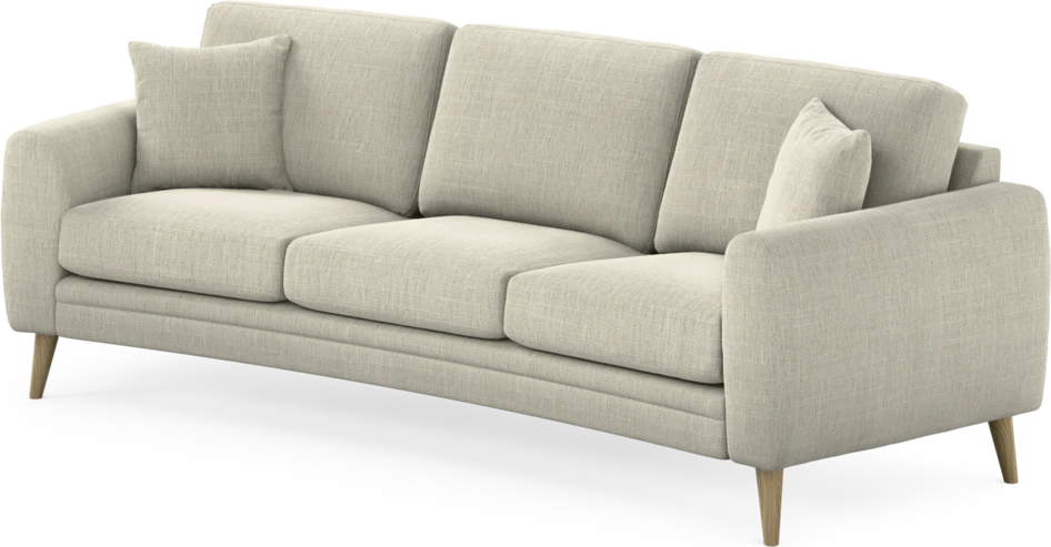 Eden - 3-sits soffa svängd - Beige