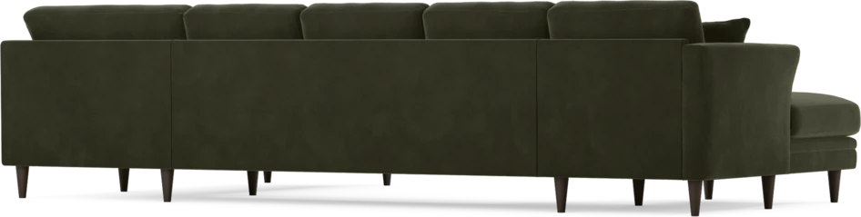 Eden - 3-sits soffa med schäslong vänster och divan höger - Grön