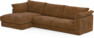 Cherrie Klädsel -  3-sits soffa med schäslong vänster - Orange