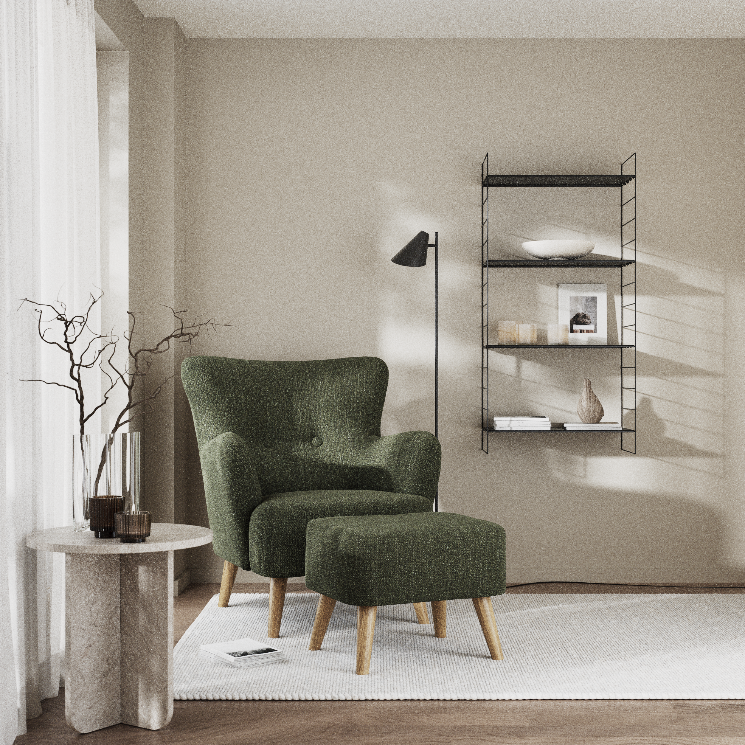 Timmy, Fåtölj med fotpall