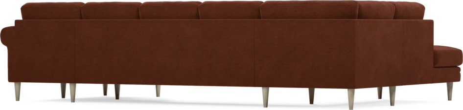 Eden - 3-sits soffa med divan vänster och schäslong höger - Orange