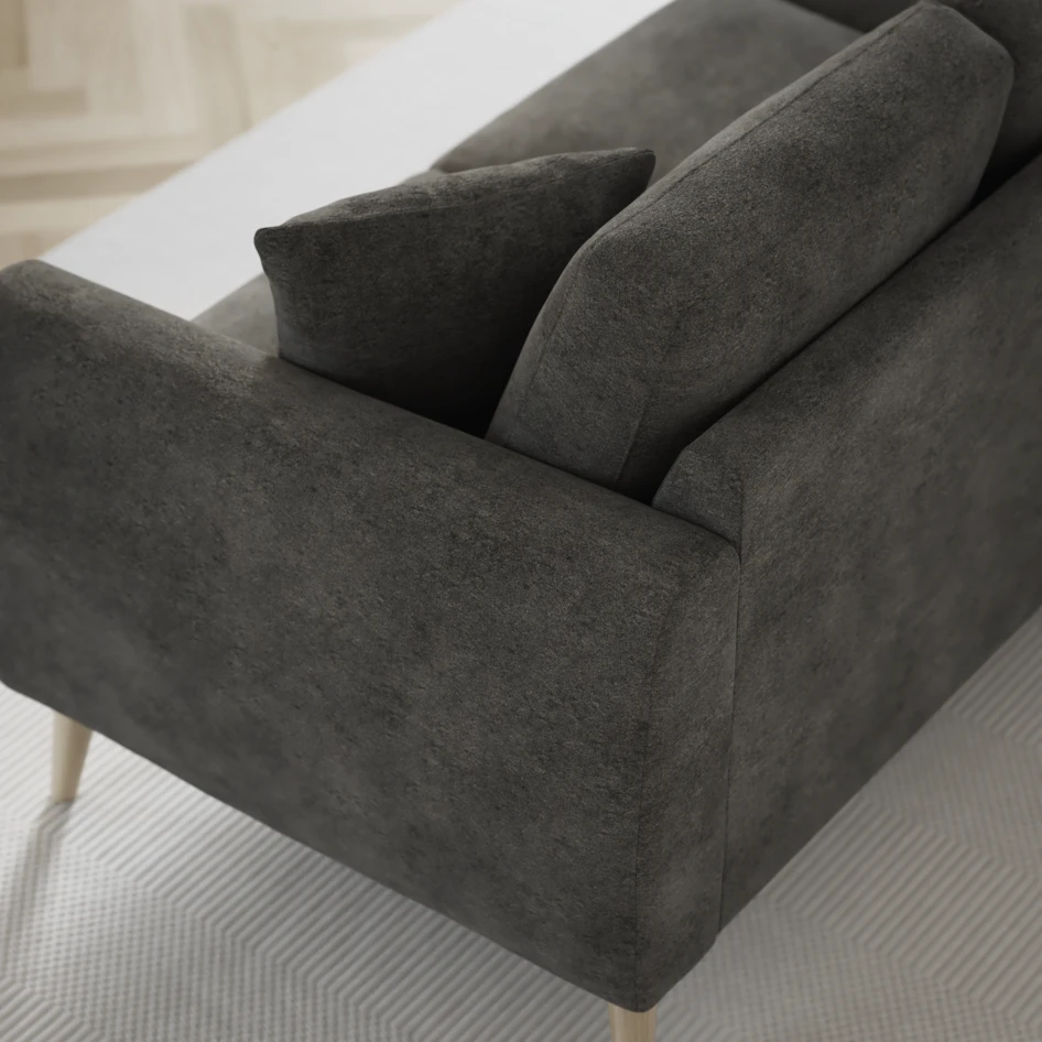 Eden - 3-sits soffa med schäslong vänster och divan höger - Grå