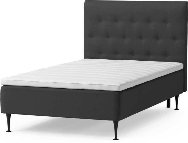 Roma Family - Ramsäng, enkelsäng med bäddmadrass och sänggavel låg pikerad, B 90-120