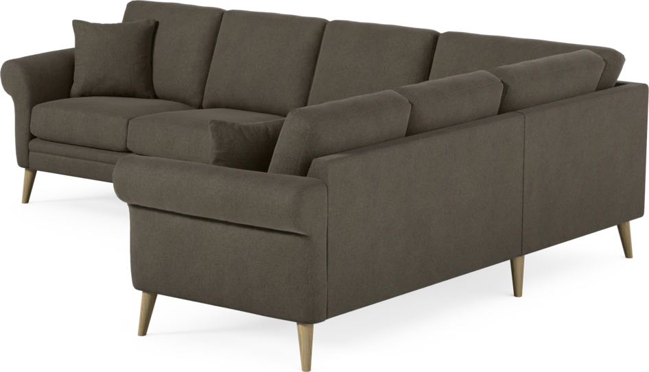 Eden - Hörnsoffa, 3+2-sits - Brun