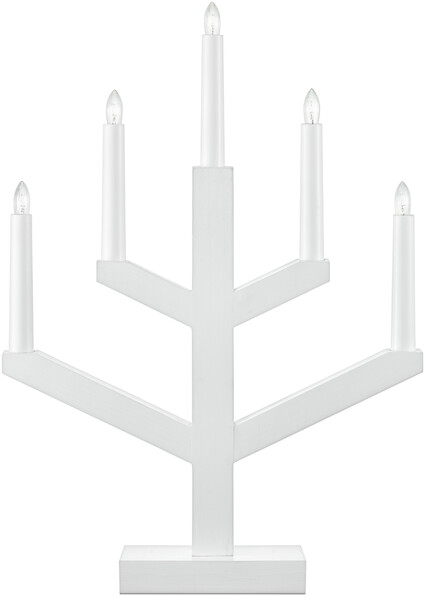 Truls - Adventsljusstake, H 46, B 32,5 cm - Vit