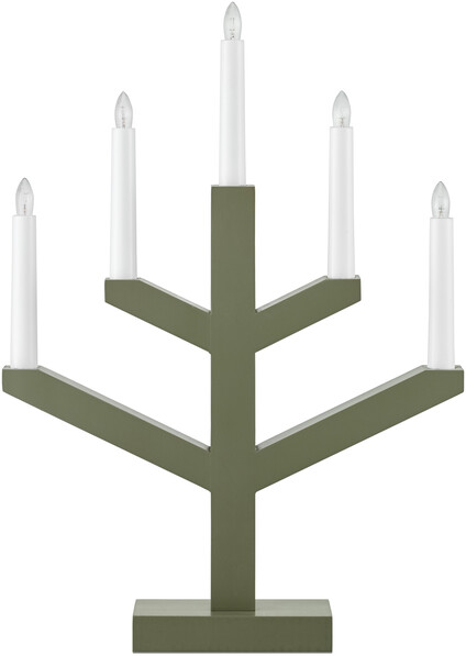 Truls - Adventsljusstake, H 46, B 32 cm - Grön