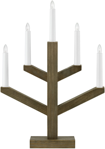 Truls - Adventsljusstake, H 46, B 32,5 cm - Brun