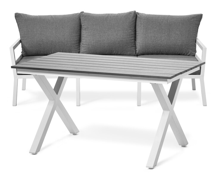 Maxime - Utesoffa med bord - Vit