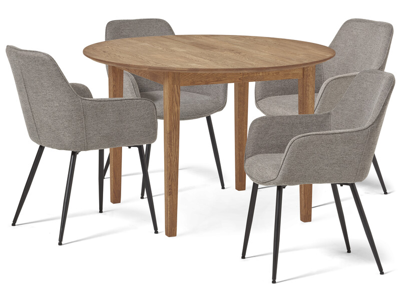 Ekerö - Matgrupp med 4 karmstolar Milla - Beige