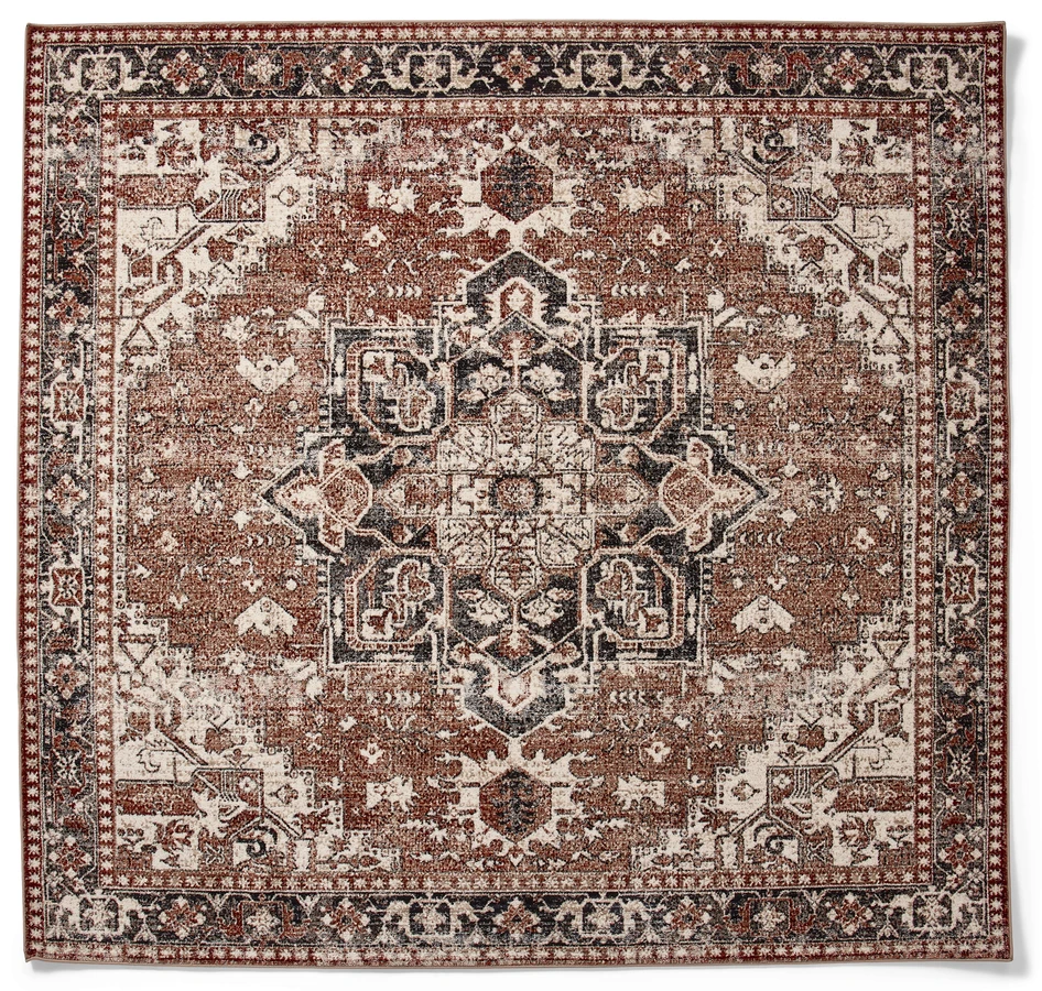 Valda - Vävd matta, 240x240 cm - Flerfärgad