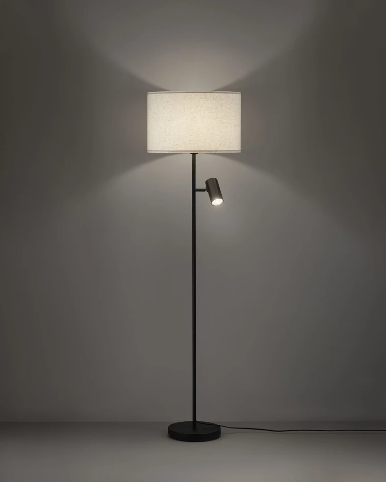 Elias - Golvlampa H150 Ø40 cm - Svart