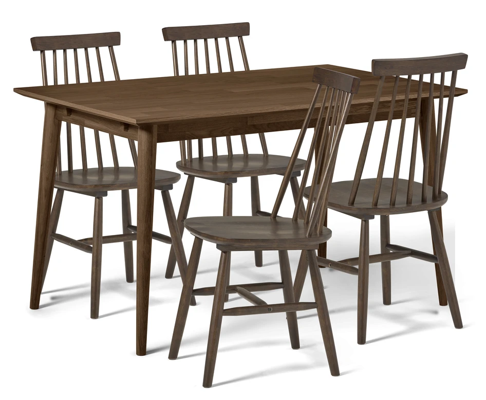 Harry - Matgrupp med 4 stolar Einar - Brun