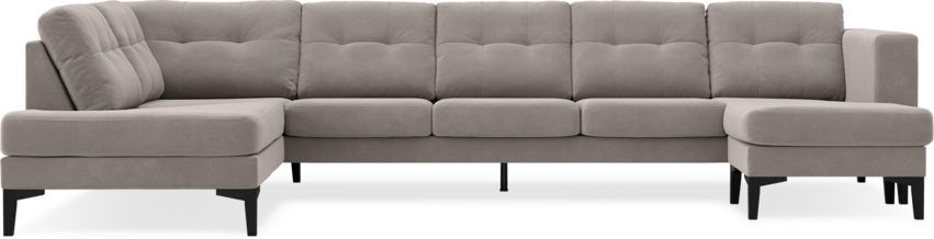 Rio - 4-sits soffa med divan vänster och schäslong höger - Grå