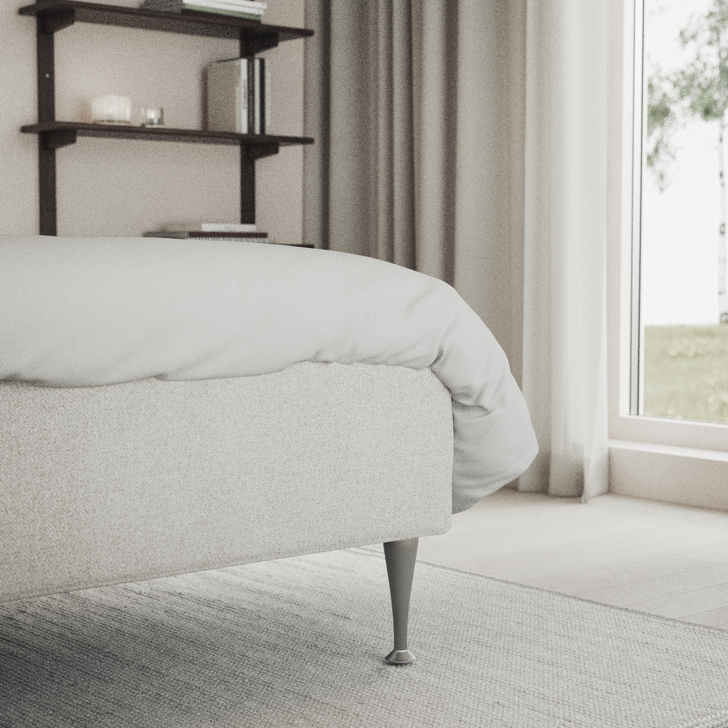 Delux Exclusive - Kontinentalsäng, enkelsäng 120 cm med bäddmadrass och sängben - inspiration