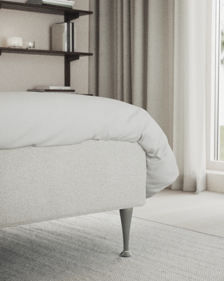 Delux Exclusive - Kontinentalsäng, enkelsäng 120 cm med bäddmadrass och sängben - inspiration