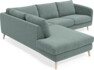 Madison - 2-sits soffa med divan vänster - Turkos