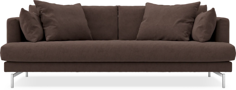 Harper - 3-sits soffa, hel dyna - Brun