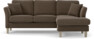 Eden - 2-sits soffa med schäslong - Brun