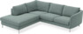 Madison - 2-sits soffa med divan vänster - Turkos