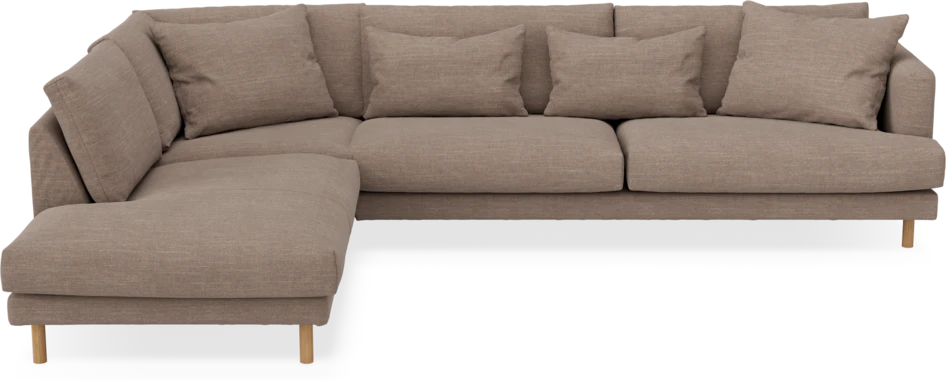 Harper - 3-sits soffa med divan vänster - Brun