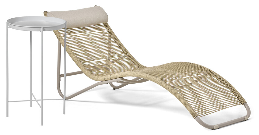 Seaside/Kajsa - Utegrupp med solsäng och bord - Beige