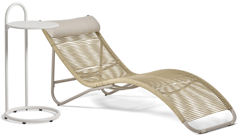 Seaside/Point - Utegrupp med solsäng och bord - Beige