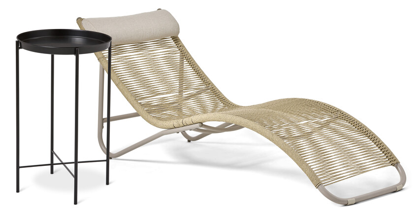 Seaside/Kajsa - Utegrupp med solsäng och bord - Beige