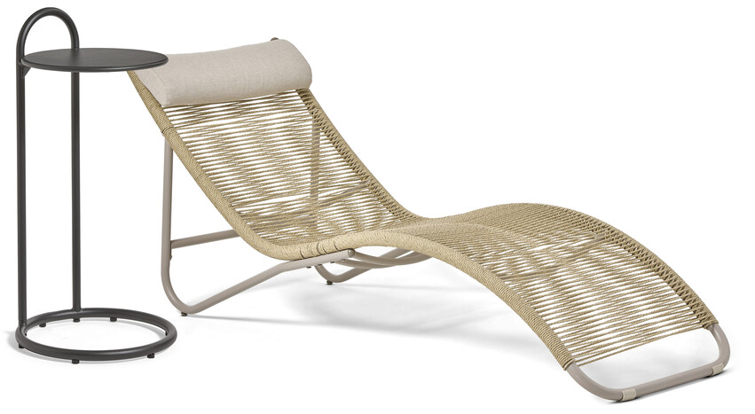 Seaside/Point - Utegrupp med solsäng och bord - Beige