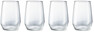 Tavira - Glas, H 12 Ø 8,5 cm, 45 cl, 4-pack - Vit