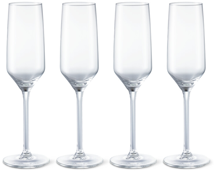 Tavira - Champagneglas, H 23 Ø 7 cm, 21 cl, 4-pack - Vit