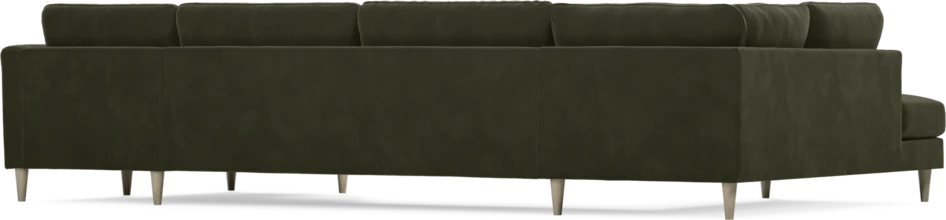 Bridge - 3-sits soffa med divan vänster och schäslong höger - Grön