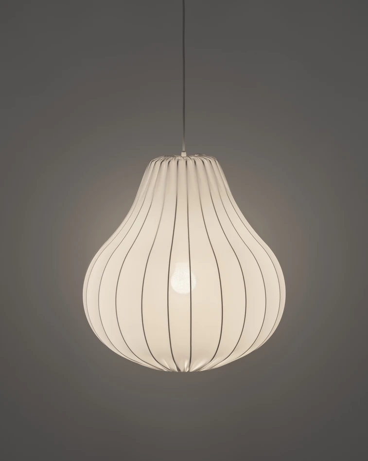 Meira - Taklampa droppformad H52 Ø48 cm - Vit