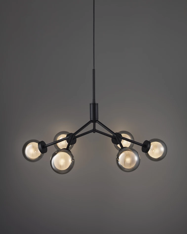 Melvin - Taklampa, Ø65 cm - Svart