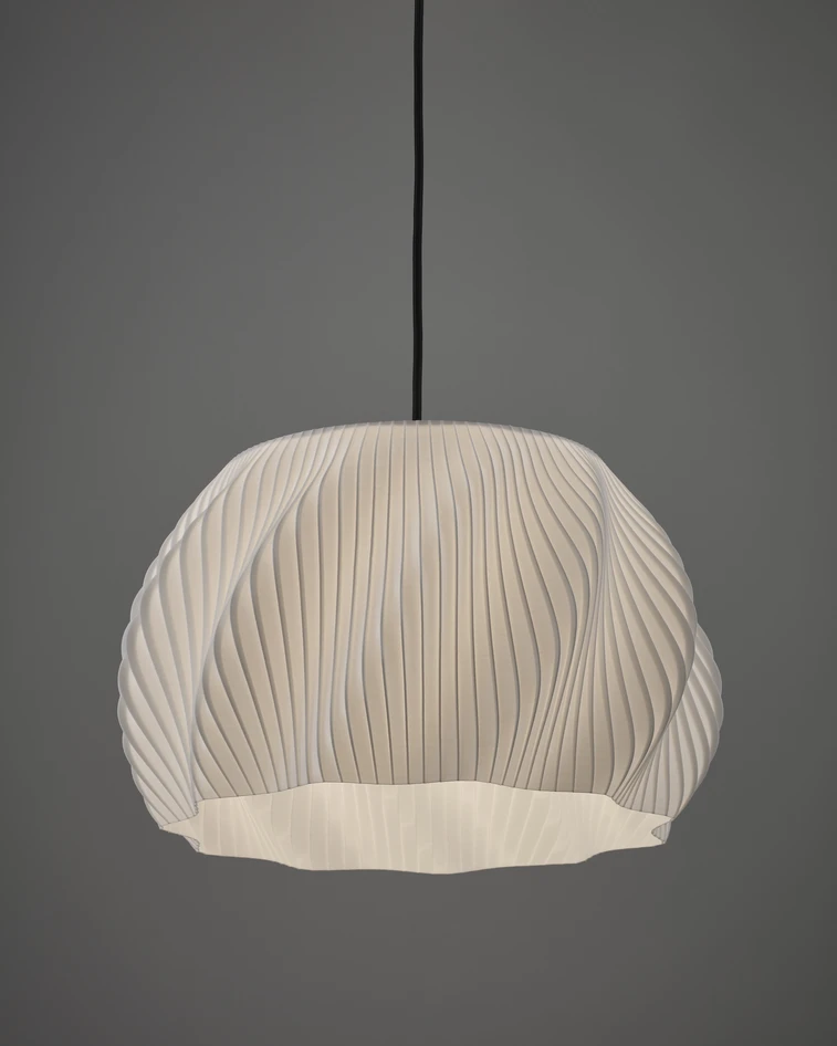 Adele - Taklampa, H24 Ø40 cm - Vit