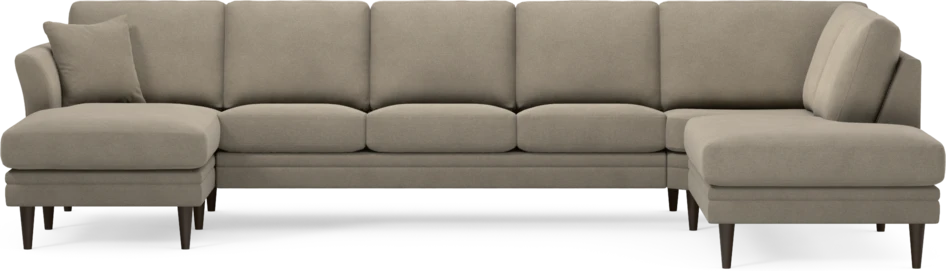 Eden - 3-sits soffa med schäslong vänster och divan höger - Beige