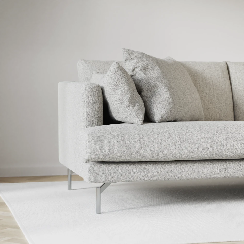 Harper - 3-sits soffa, hel dyna - Vit