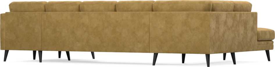 Eden - 3-sits soffa med divan vänster och schäslong höger - Gul