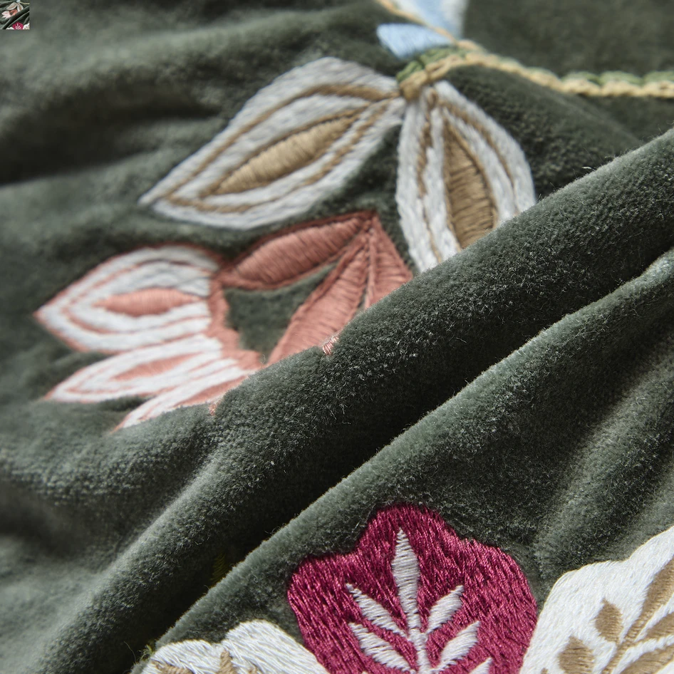 Ellis - Kuddfodral, 50x50 cm - Grön