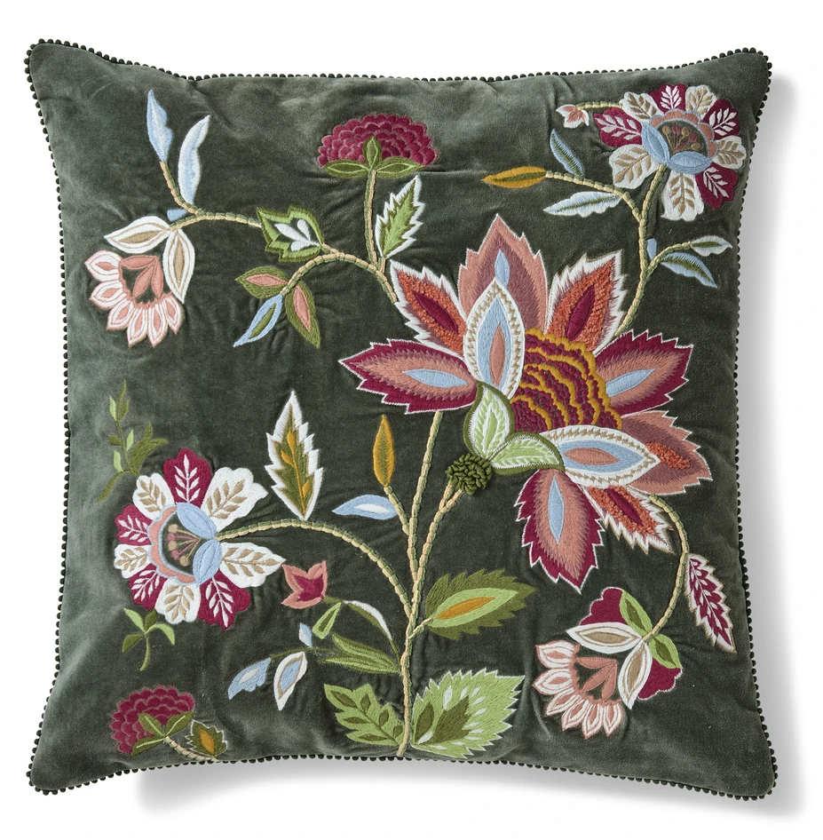 Ellis - Kuddfodral, 50x50 cm - Grön