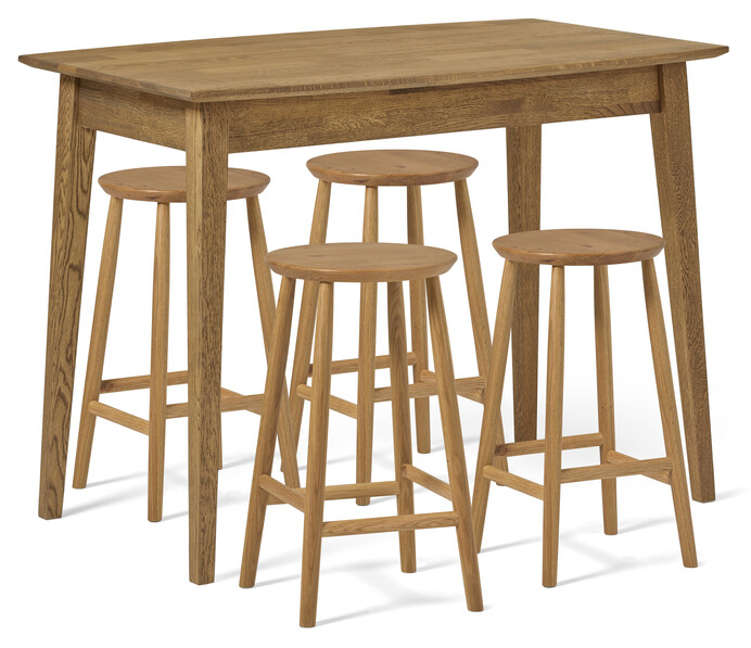 Ekerö - Matgrupp med 4 barpallar Vista - Beige