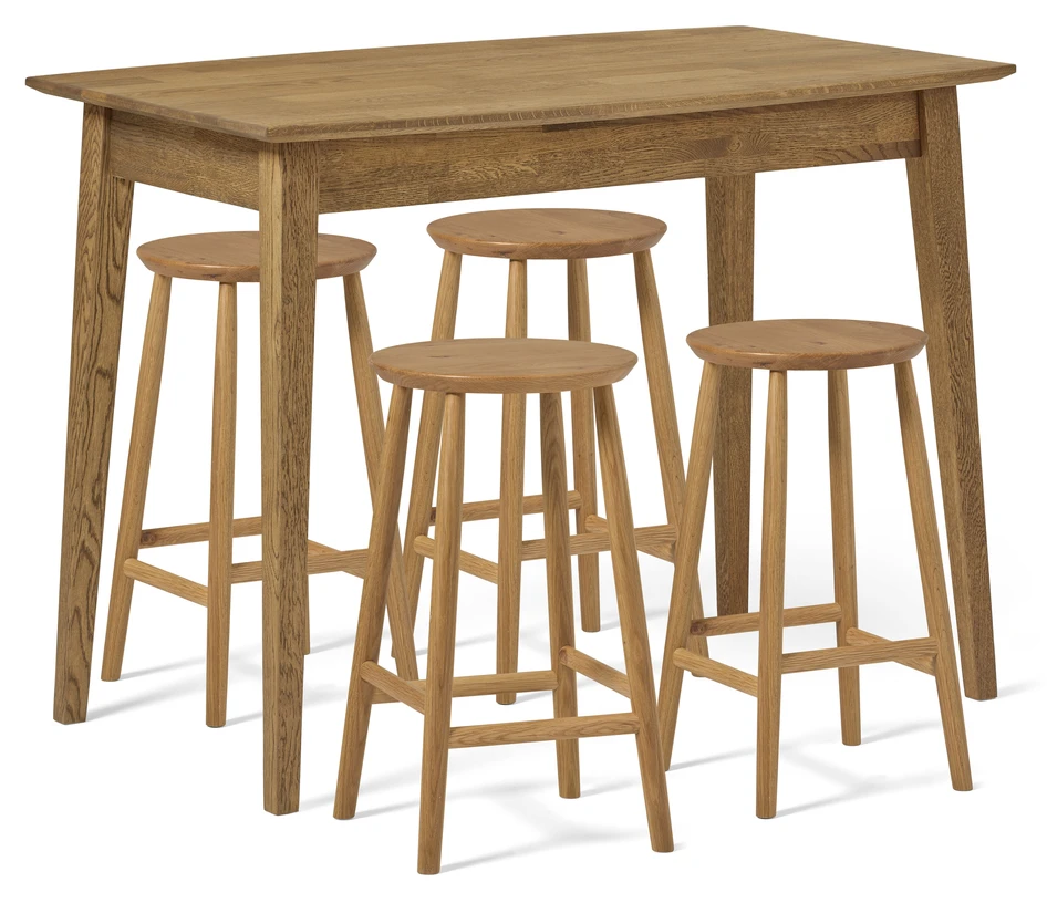 Ekerö - Matgrupp med 4 barpallar Vista - Beige