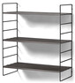 Wera - Vägghylla byggbar med 3 hyllplan, 60x30x69,4 cm - Svart