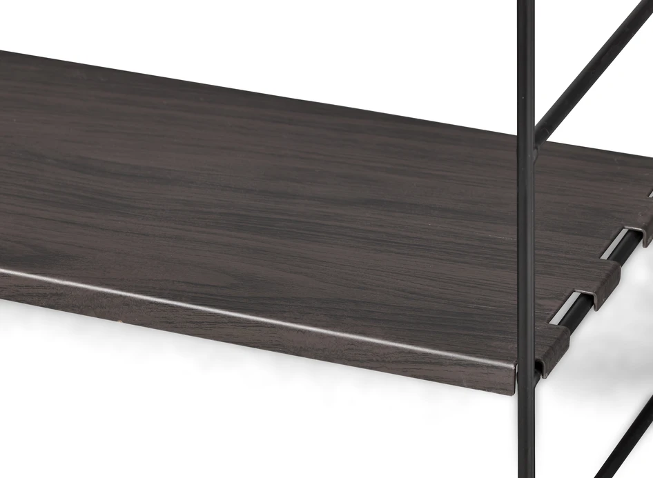 Wera - Vägghylla byggbar med 3 hyllplan, 60x18x69,4 cm - Svart