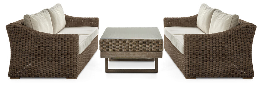 Provence - Utegrupp med 2 soffor och bord - Beige