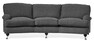 Oxford Delux - 3-sits soffa svängd, fast klädsel - Grå